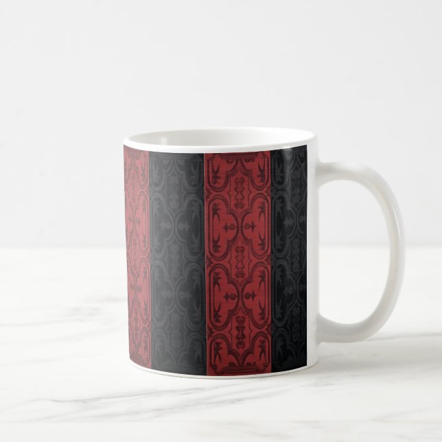 Split Half Moroccan Rug Pattern Kaffeetasse (Rechts)