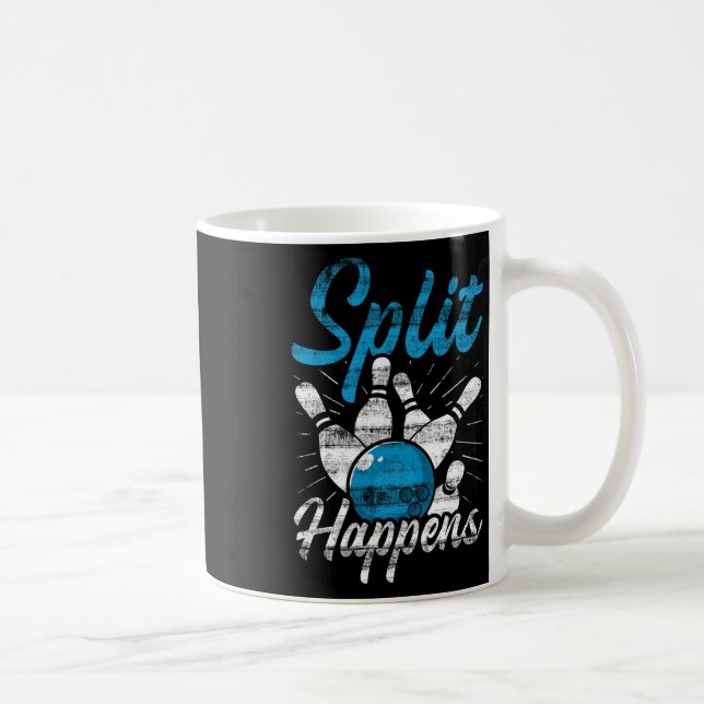 Split Happens Funny Bowling Kaffeetasse (Rechts)