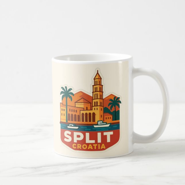 Split Kroatien Bunter Becher Kaffeetasse (Rechts)
