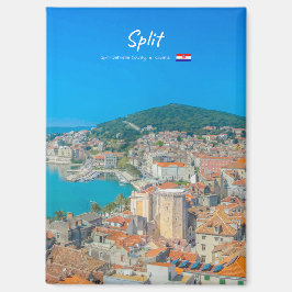 Split, Kroatien - Flache Küstenstadt Magnet