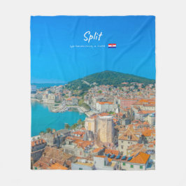 Split, Kroatien - Küstenstadt Fleecedecke