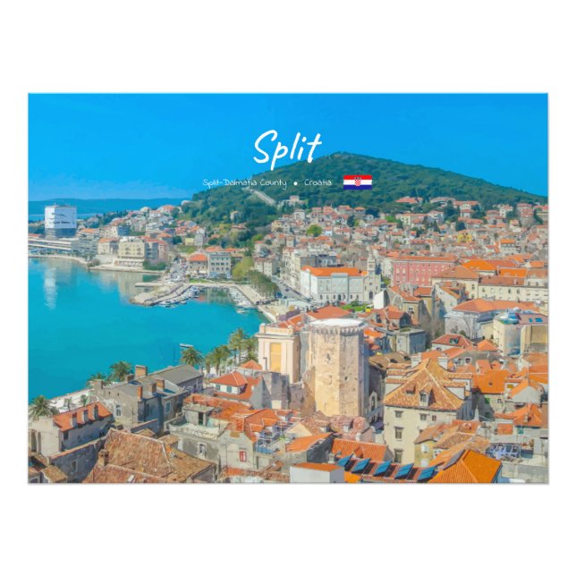 Split, Kroatien - Küstenstadt Fotodruck (Vorne)