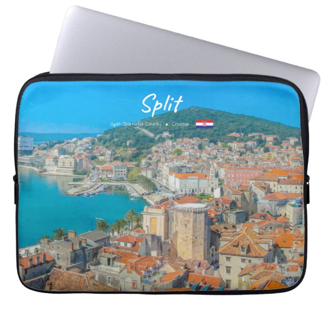 Split, Kroatien - Küstenstadt Laptopschutzhülle (Vorderseite)