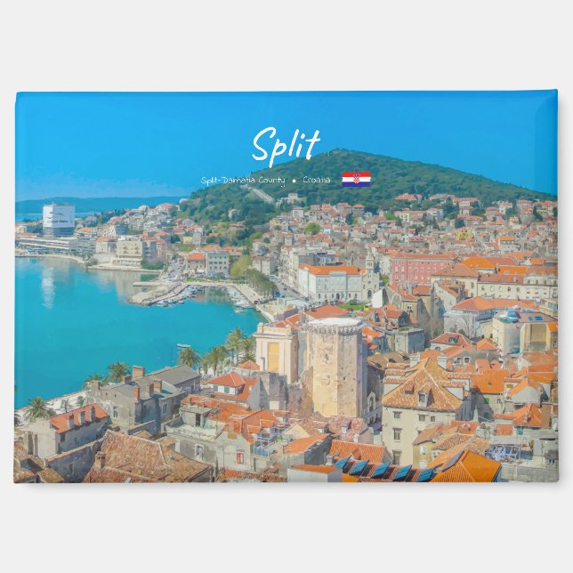 Split, Kroatien - Küstenstadt Magnet (Vorderseite)