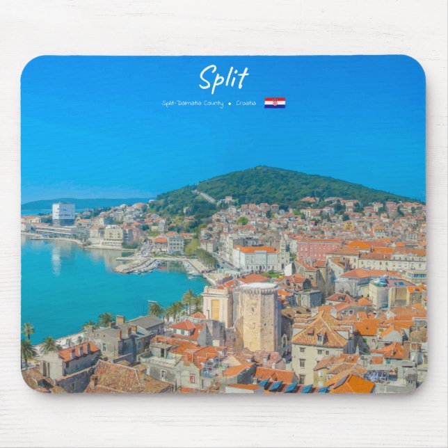 Split, Kroatien - Küstenstadt Mousepad (Vorne)