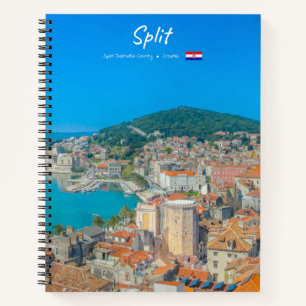 Split, Kroatien - Küstenstadt Spiralförmig Notizbuch