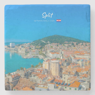 Split, Kroatien - Küstenstadt Steinuntersetzer