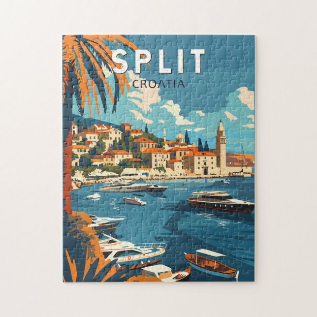Split Kroatien Reise Kunst Vintage (Vertikal)