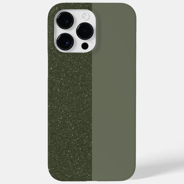 Split Moss Green iPhone 14 Pro Max Case (Custom) (Rückseite)