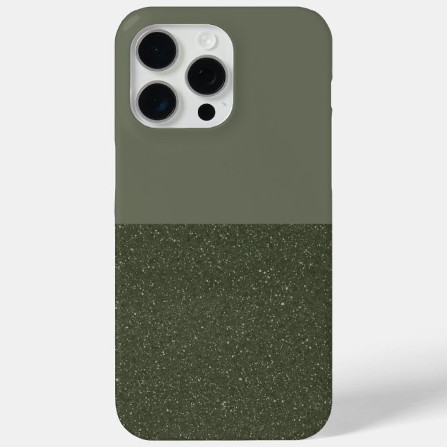 Split Moss Green iPhone 15 Pro Max Case (Custom) (Rückseite)