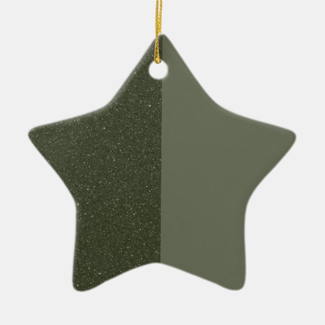 Split Moss Green Star Ornament - Anpassbar (Vorne)