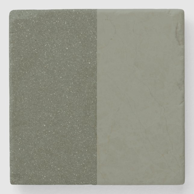 Split Moss Green Stone Untersetzer - Textured & Ma (Vorderseite)
