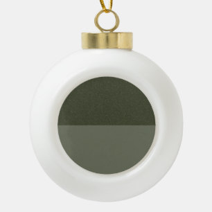Split Moss Green Textured Ornament - Anpassbar
