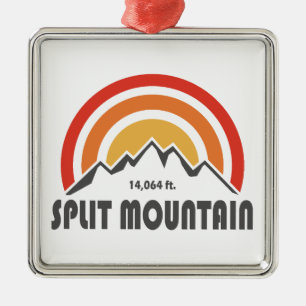 Split Mountain California Ornament Aus Metall