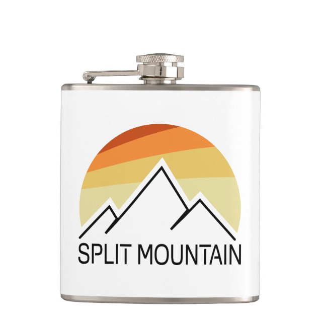 Split Mountain California Retro Flachmann (Vorderseite)