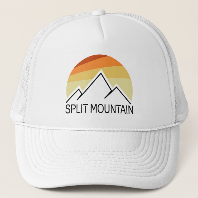 Split Mountain California Retro Truckerkappe (Vorderseite)