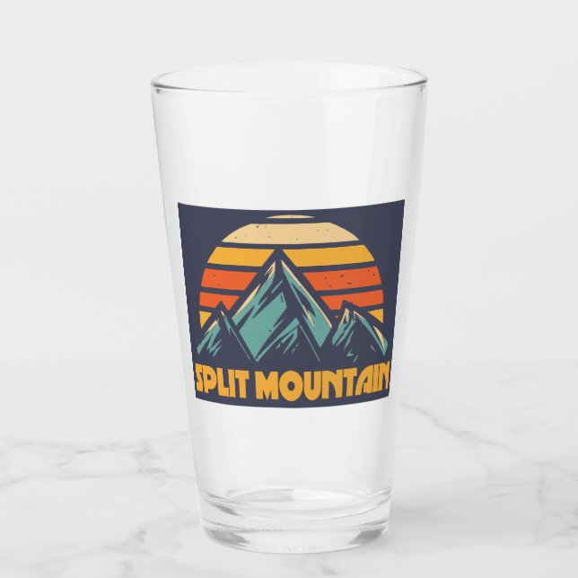 Split Mountain California Retro Türkis Glas (Vorderseite)