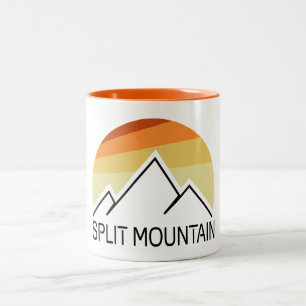 Split Mountain California Retro Zweifarbige Tasse
