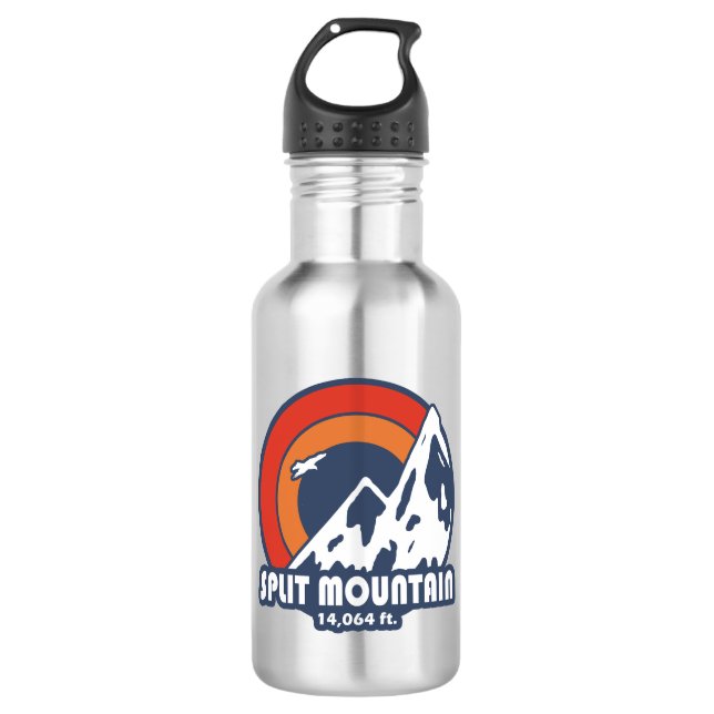 Split Mountain California Sun Eagle Edelstahlflasche (Vorderseite)