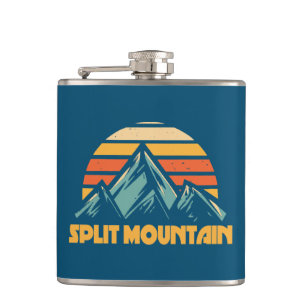 Split Mountain Kalifornien Retro Türkis Flachmann