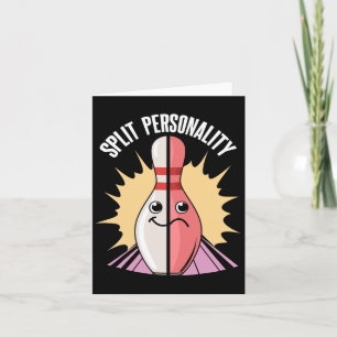 Split Personality Bowling Button Karte