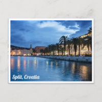Split Promenade in Kroatien Postcard