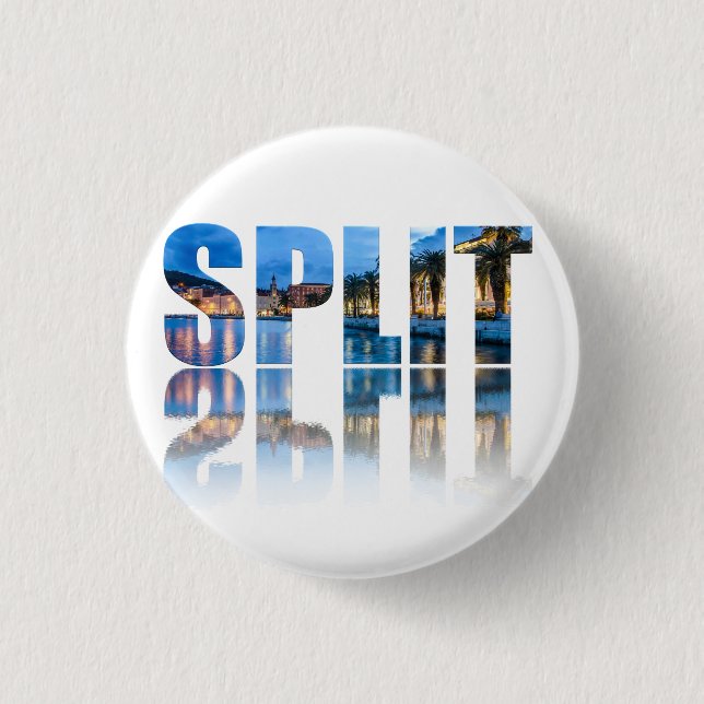 Split Promenade Text in Kroatien Button (Vorderseite)