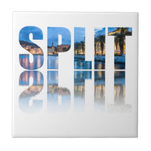Split Promenade Text in Kroatien Fliese