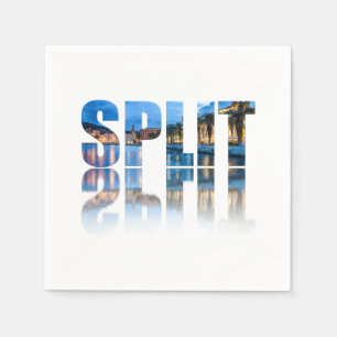 Split Promenade Text in Kroatien Serviette