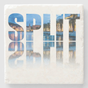 Split Promenade Text in Kroatien Steinuntersetzer