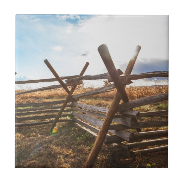 Split Rail Fence at Gettysburg Fliese (Vorderseite)