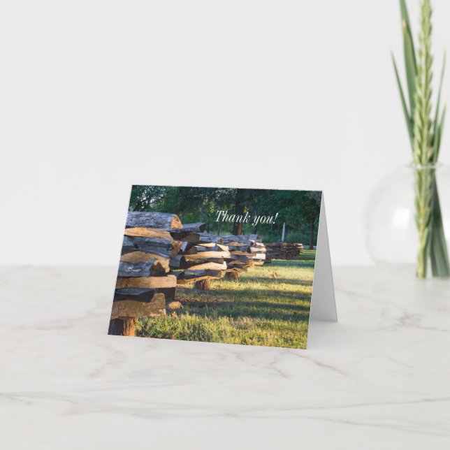 Split Rail Fence Thank You Card Dankeskarte (Vorderseite)