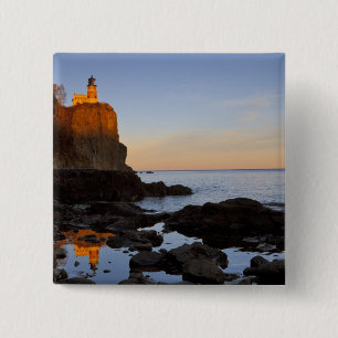 Split Rock Leuchtturm bei Sonnenuntergang bei zwei Button
