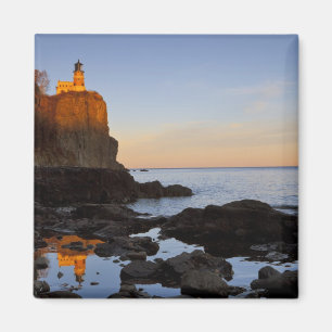 Split Rock Leuchtturm bei Sonnenuntergang bei zwei Magnet