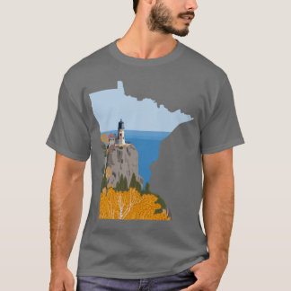 Split Rock Lighthouse Minnesota Aufkleber T-Shirt