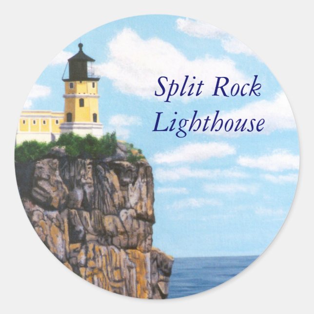 Split Rock Lighthouse Runder Aufkleber (Vorderseite)