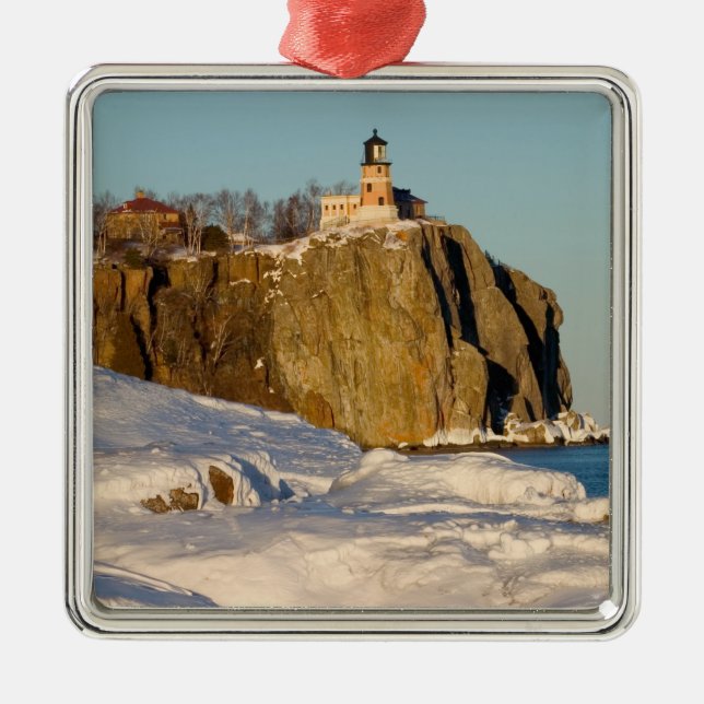 Split Rock Lighthouse Staat Park am See Ornament Aus Metall (Vorne)