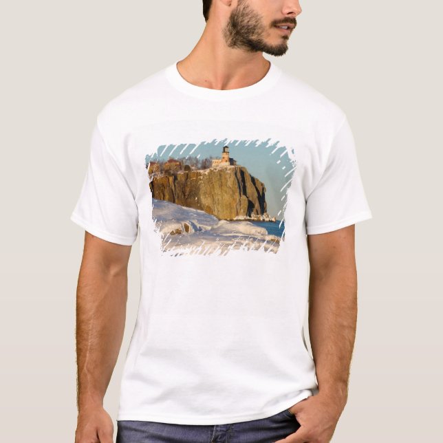 Split Rock Lighthouse Staat Park am See T-Shirt (Vorderseite)