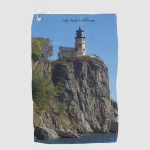 Split Rock Lighthouse vom Strand Golf Handtuch