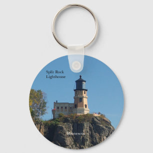 Split Rock Lighthouse von der Strandkette Schlüsselanhänger
