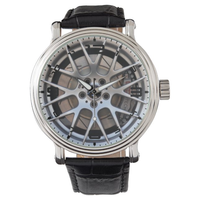 Split Spoke Wheel und Bremse Männeruhr Armbanduhr (Vorderseite)