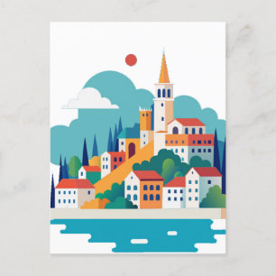 Split Stadt Kroatien Postkarte
