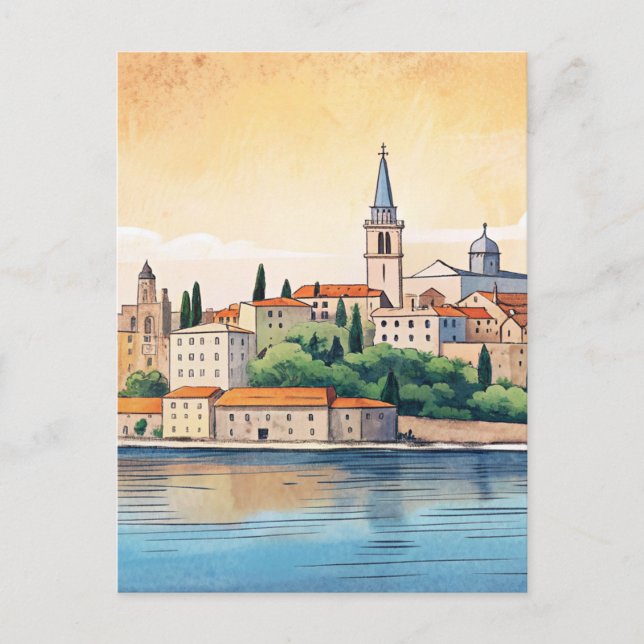 Split Stadt Kroatien Postkarte (Vorderseite)