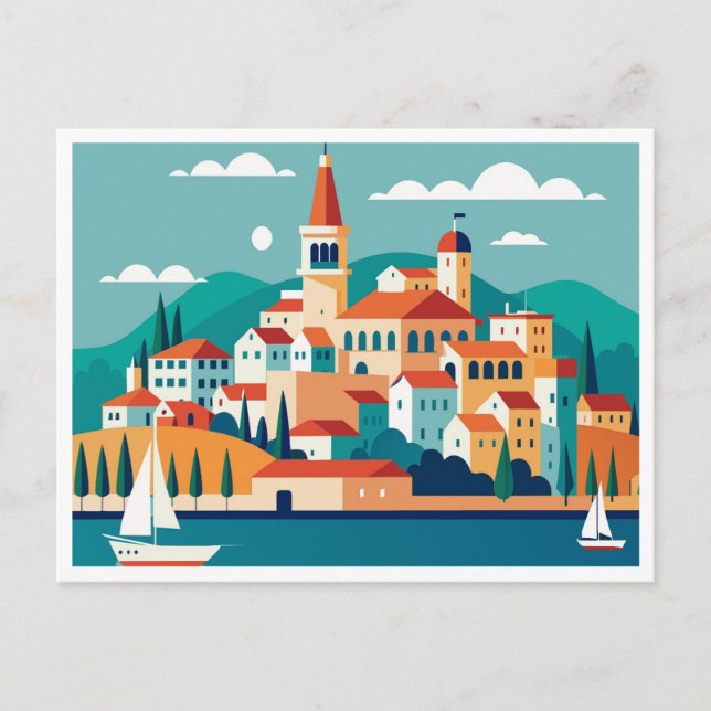 Split Stadt Kroatien Postkarte (Vorderseite)