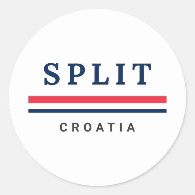 Split Stadt Kroatien Runder Aufkleber (Vorderseite)
