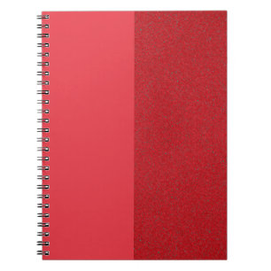 Split-Texture Tomato Red Spiral Notebook (Custom) Notizblock