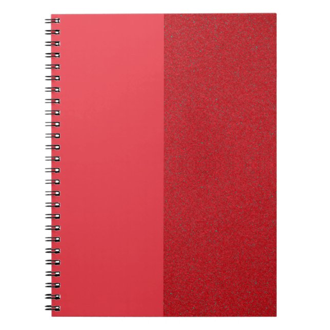 Split-Texture Tomato Red Spiral Notebook (Custom) Notizblock (Vorderseite)