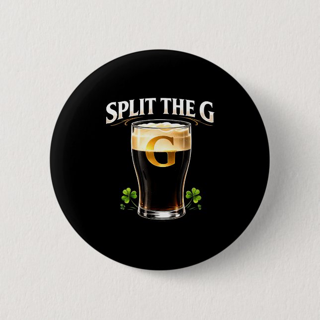 Split the g irish beer st patricks day pub  button (Vorderseite)