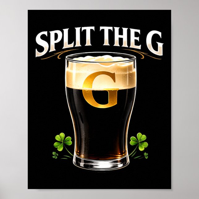 Split the g irish beer st patricks day pub  poster (Vorne)