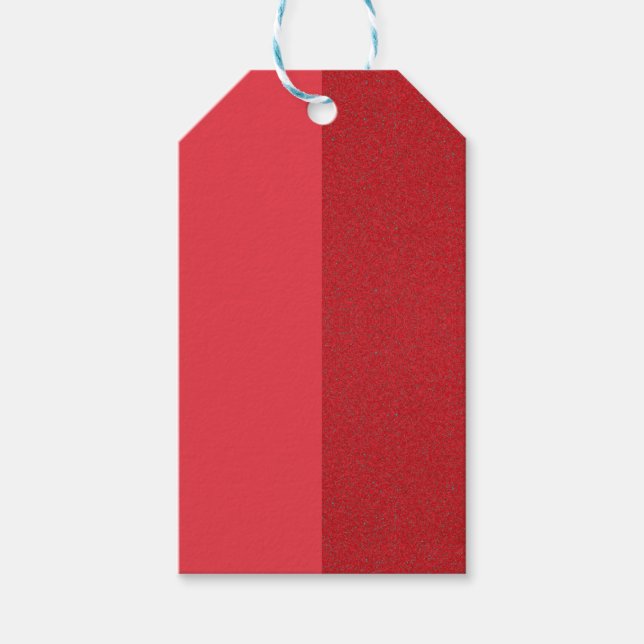 Split Tomato Red Gift Tag - Matte & Textured Geschenkanhänger (Vorderseite)